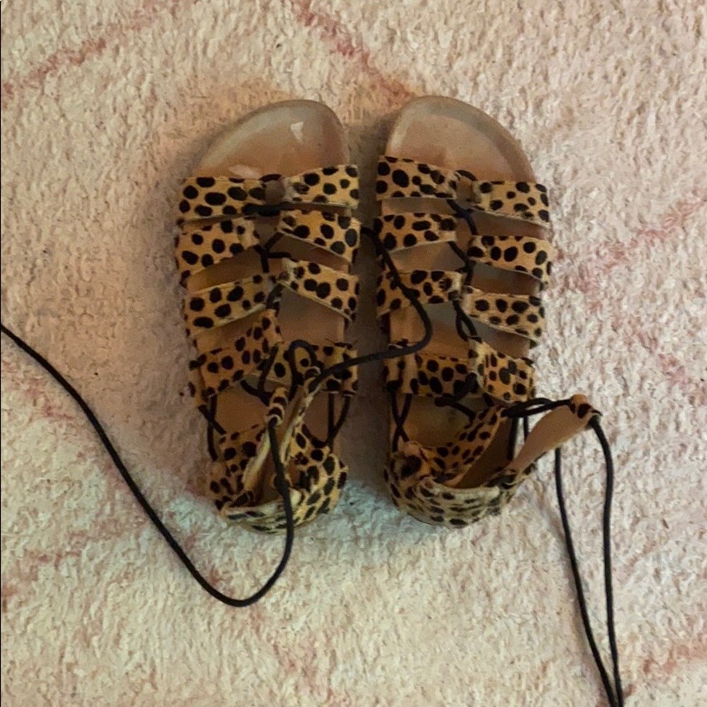 Loeffler Randall leopard sandals